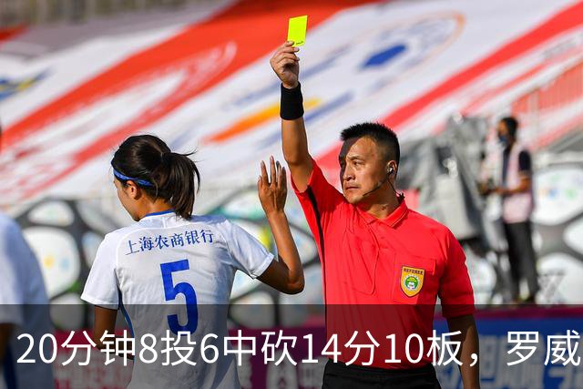20分钟8投6中砍14分10板，罗威替补填满数据栏